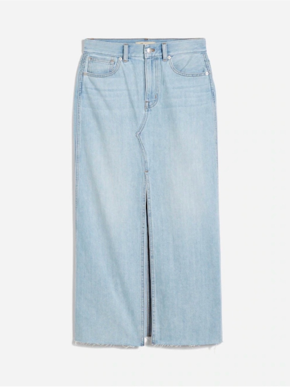 Madewell The Rilee Denim Midi Skirt